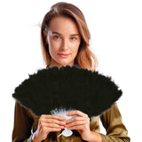 Abanico de Plumas Negro