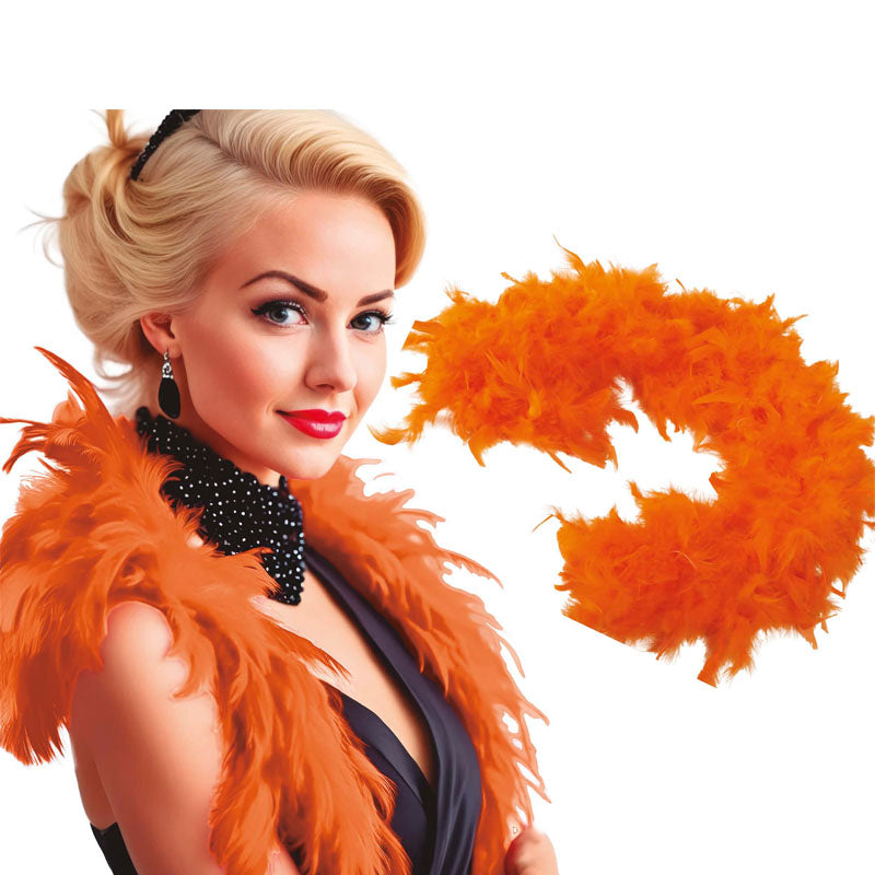 Boa Plumas Naranja