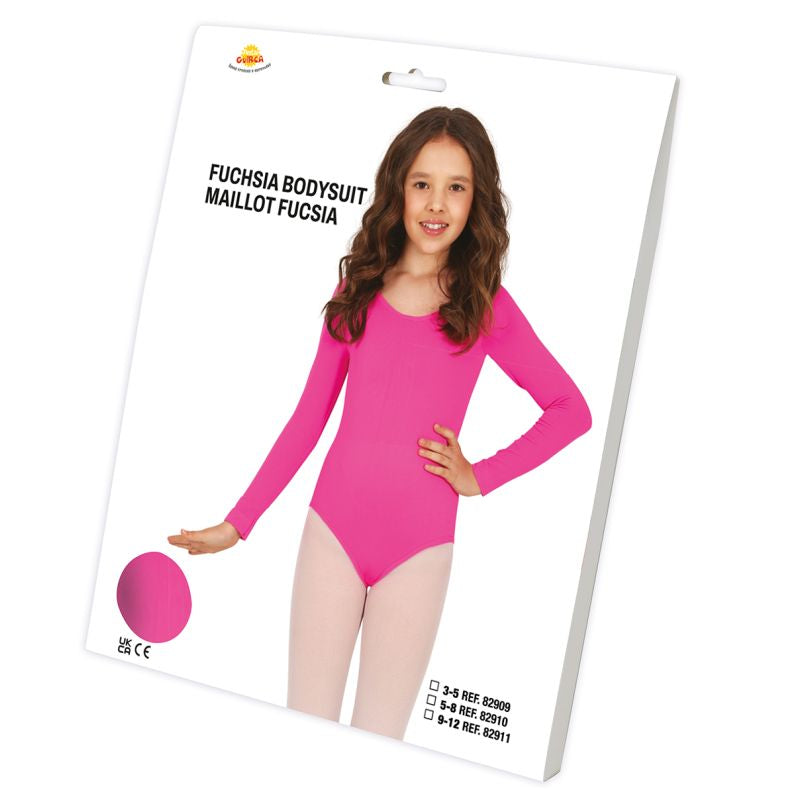 Disfraz de Body Fucsia Manga Larga para niña Packaging