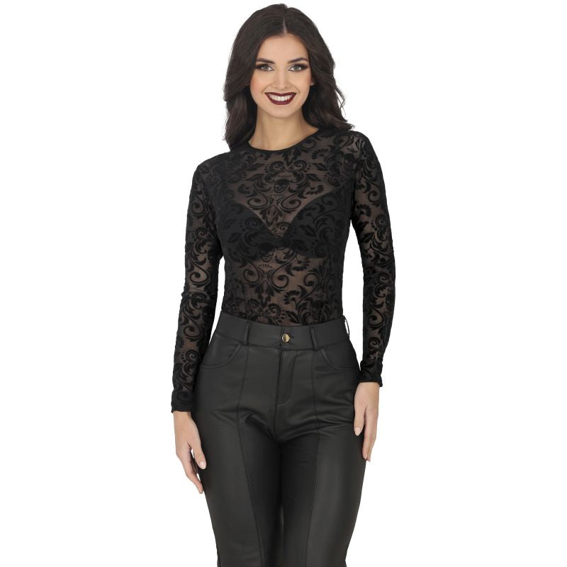 Body de disfraz Calado Calaveras para mujer Bis