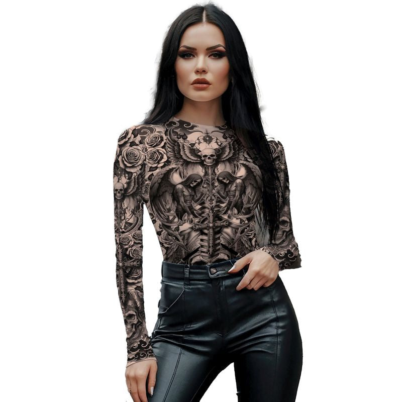 Body de disfraz Efecto Tatuajes para mujer