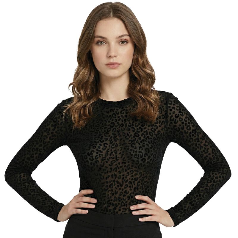 Body de disfraz Leopardo Transparente para mujer