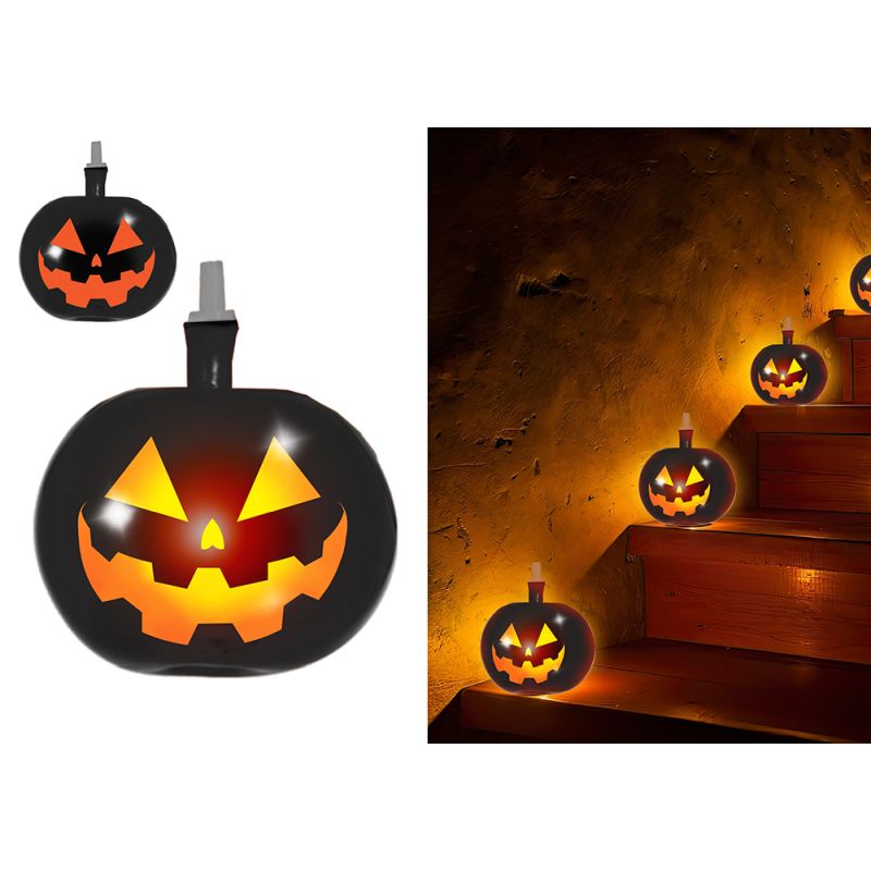 Bolsa Globos Calabaza Negra con Luz