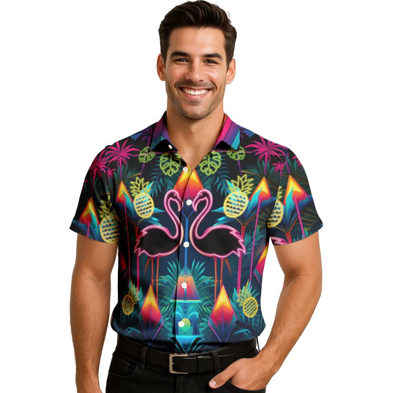 Camisa Flamencos Neon para hombre