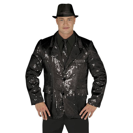 Chaqueta Lentejuelas Negra para Hombre