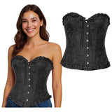 Corset Negro estampado para mujer