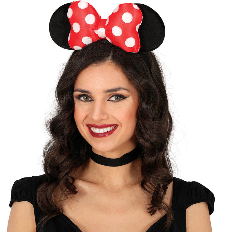 Diadema Ratoncita Minnie con lazo