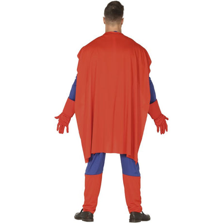 Disfraz de Superhéroe Clark Musculoso para adulto Espalda