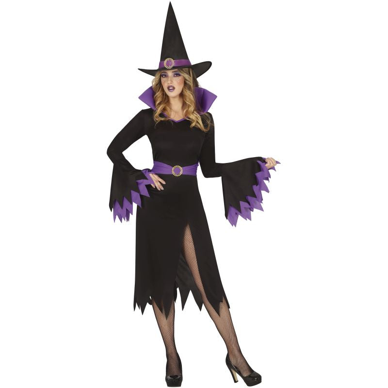 Disfraz de Bruja Chic Lila para mujer