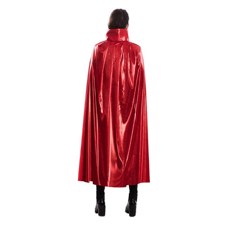 Disfraz de Capa Brillante Roja adulto unisex Espalda