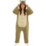 Disfraz de Capibara Kigurumi para mujer