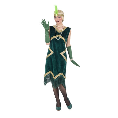 Disfraz de Charlestón Verde para mujer