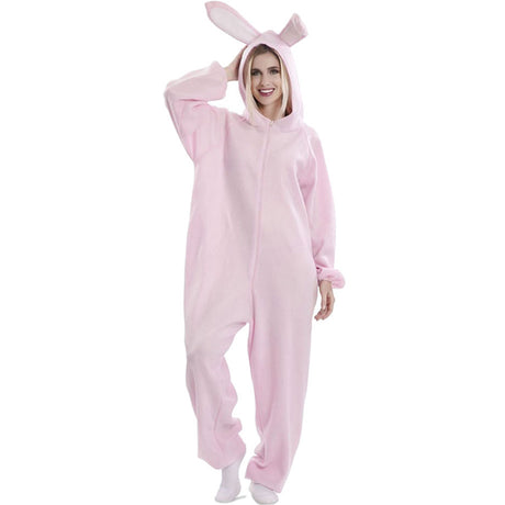 Disfraz de Conejo Rosa de Cuento adulto unisex