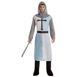 Disfraz de Cruzado Azul Medieval para hombre