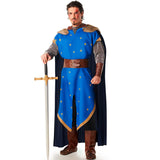 Disfraz de Caballero Medieval azul para hombre