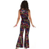 Disfraz de Disco Brillante para mujer Espalda