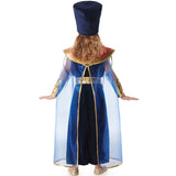 Disfraz de Egipcia terciopelo azul para niña Espalda