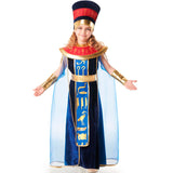 Disfraz de Egipcia terciopelo azul para niña