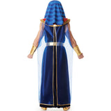 Disfraz de Egipcio terciopelo azul para hombre Espalda