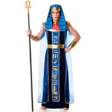 Disfraz de Egipcio terciopelo azul para hombre