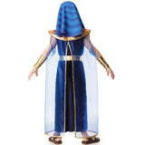 Disfraz de Egipcio terciopelo azul para niño Espalda