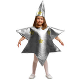 Disfraz de Estrella Plateada Metalizada de Navidad Infantil