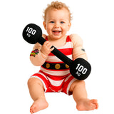 Disfraz de Forzudo Circo a rayas para bebé