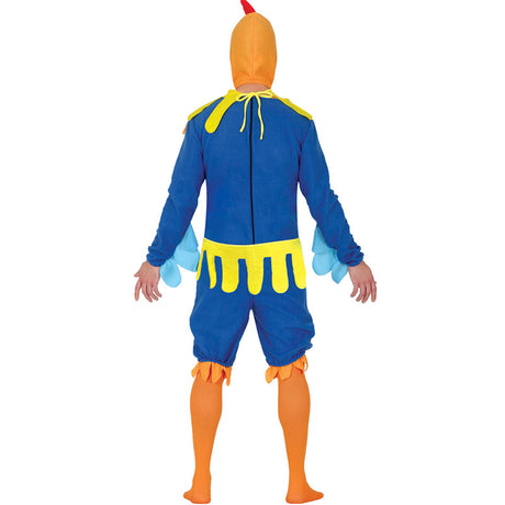 Disfraz de Gallo azul para hombre Espalda