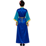 Disfraz de Geisha Azul espalda