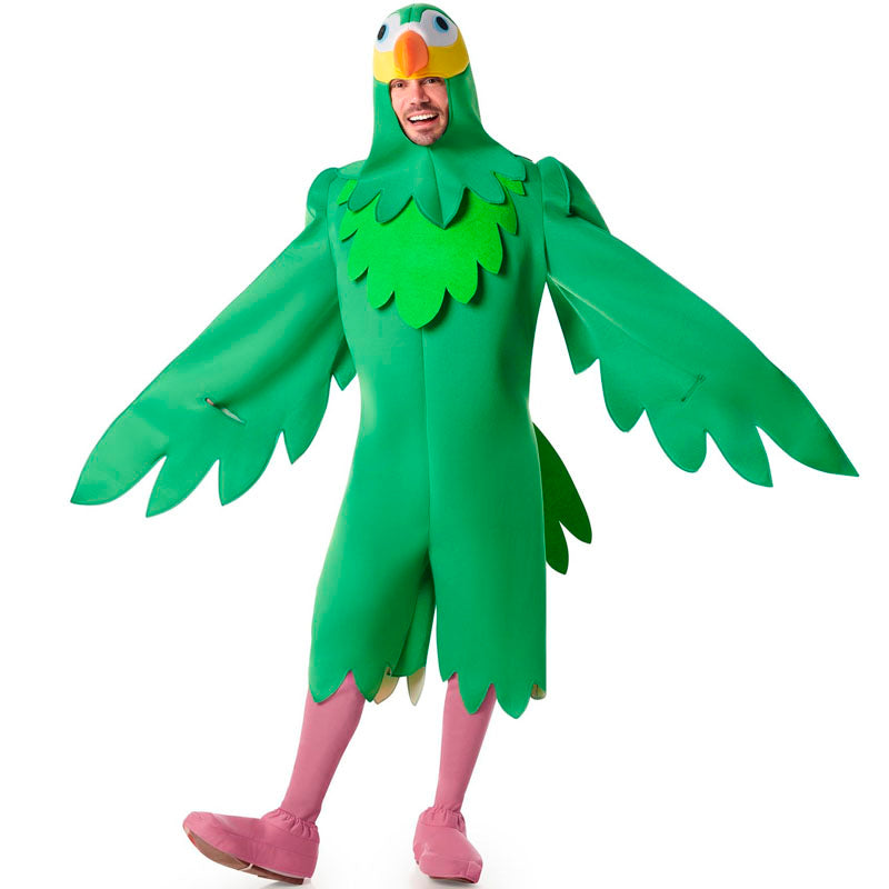 Disfraz de Loro verde adulto unisex