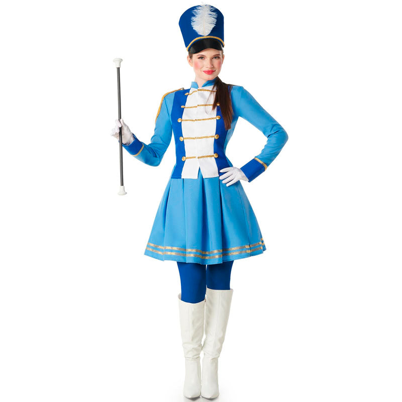 Disfraz de Majorette azul para mujer