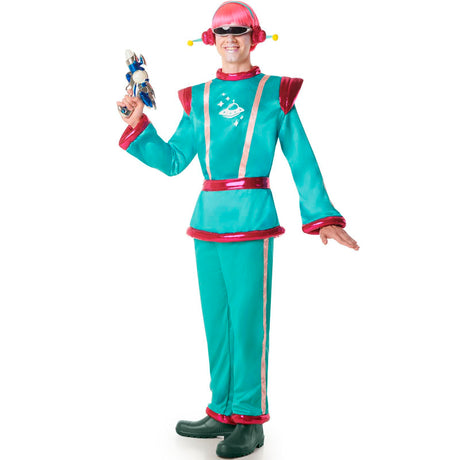 Disfraz de Marciano verde turquesa para hombre