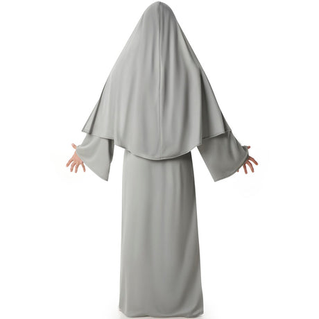 Disfraz de Monja gris para hombre Espalda