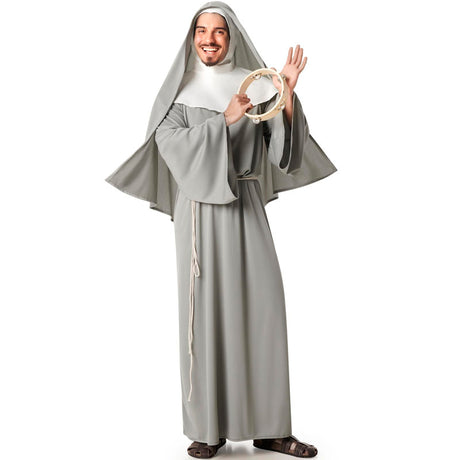 Disfraz de Monja gris para hombre