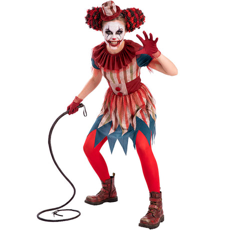 Disfraz de Payasa Circo del Terror para mujer dorso