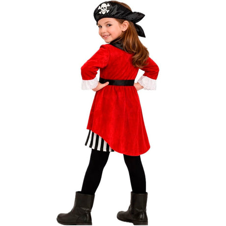 Disfraz de Pirata Barba Negra para niña espalda