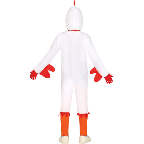 Disfraz de Pollito blanco infantil Espalda