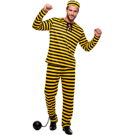Disfraz de Preso amarillo para hombre