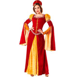 Disfraz de Princesa Medieval granate para mujer