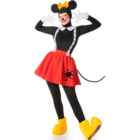 Disfraz de Ratoncita Minnie con parche para mujer