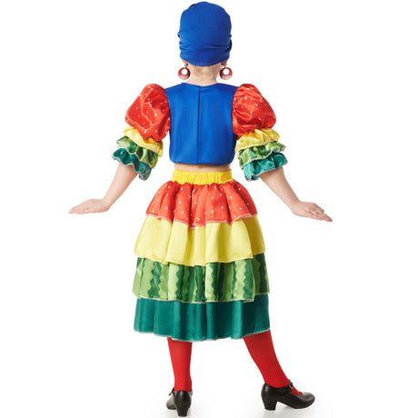 Disfraz de Rumbera bailarina para niña Espalda