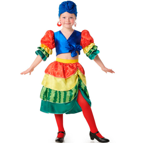 Disfraz de Rumbera bailarina para niña