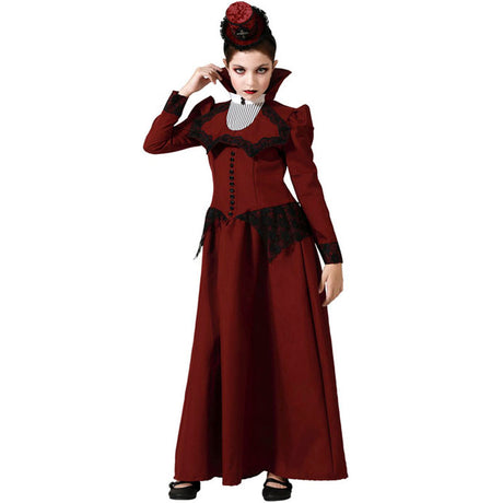 Disfraz de Vampiresa burdeos para niña
