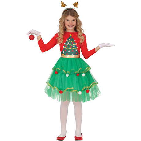 Disfraz de Árbol navidad con tul para niña