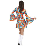 Disfraz de Hippie Happy Vibes para mujer Espalda