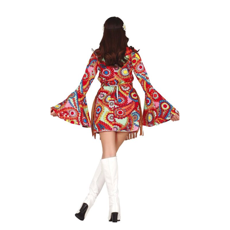 Disfraz de Hippie Pacifista para mujer Espalda