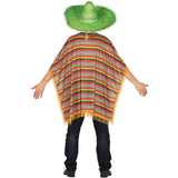 Disfraz de Mexicano a rayas para hombre Espalda