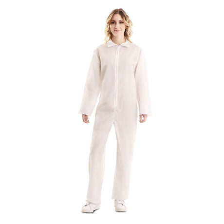 Disfraz de Mono de Trabajo Blanco adulto unisex Mujer