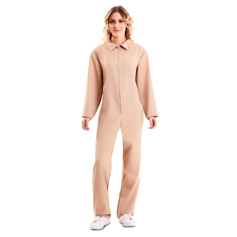 Disfraz de Mono de Trabajo Crema adulto unisex Mujer