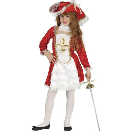 Disfraz de Mosquetera Real para niña
